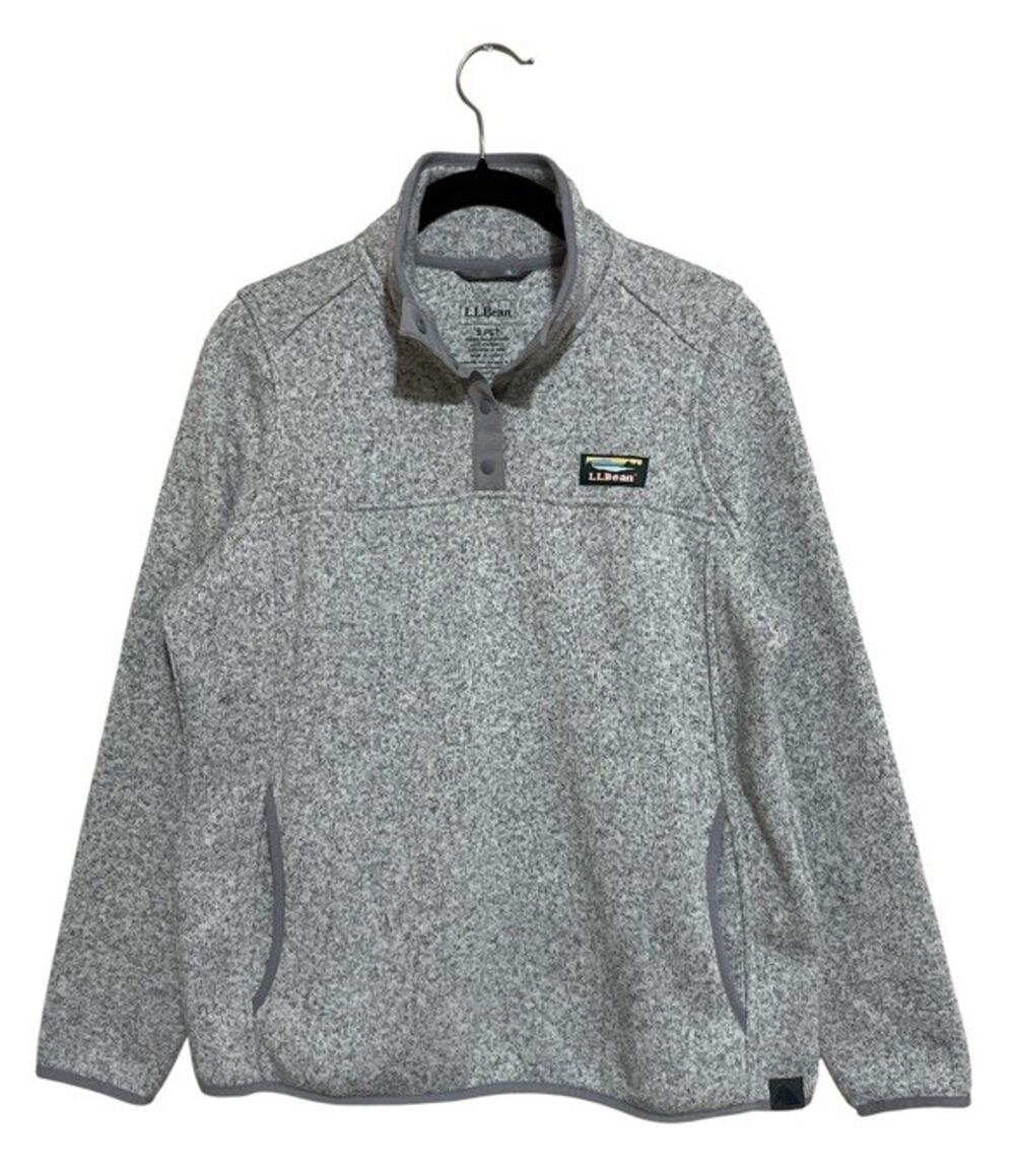 Women's L.L.Bean Sweater Fleece Pullover Pewter Petite Small